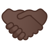 Handshake: Dark Skin Tone on Google Noto Color Emoji Android 12L