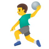 Man Playing Handball on Google Noto Color Emoji Android 12L