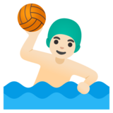 Man Playing Water Polo: Light Skin Tone on Google Noto Color Emoji Android 12L