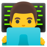 Man Technologist on Google Noto Color Emoji Android 12L