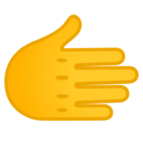 Rightwards Hand on Google Noto Color Emoji Android 12L