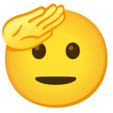 Saluting Face on Google Noto Color Emoji Android 12L
