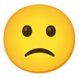 Slightly Frowning Face on Google Noto Color Emoji Android 12L