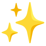 Sparkles on Google Noto Color Emoji Android 12L