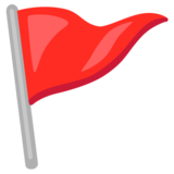 Triangular Flag on Google Noto Color Emoji Android 12L