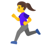 Woman Running on Google Noto Color Emoji Android 12L