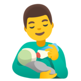 Man Feeding Baby on Google Noto Color Emoji 15.0