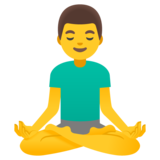 Man in Lotus Position on Google Noto Color Emoji 15.0
