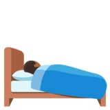 Person in Bed: Medium-Dark Skin Tone on Google Noto Color Emoji 15.0