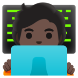 Technologist: Dark Skin Tone on Google Noto Color Emoji 15.0