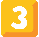 Keycap Digit Three on Google Noto Color Emoji Android 6.0.1