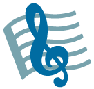 Musical Score on Google Noto Color Emoji Android 6.0.1