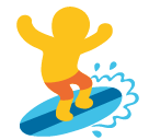 Person Surfing on Google Noto Color Emoji Android 6.0.1