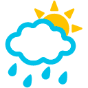 Sun Behind Rain Cloud on Google Noto Color Emoji Android 6.0.1