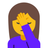 Person Facepalming on Google Noto Color Emoji Android 7.0