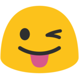 Winking Face with Tongue on Google Noto Color Emoji Android 7.0