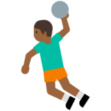 Person Playing Handball: Medium-Dark Skin Tone on Google Noto Color Emoji Android 7.0