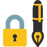 Locked with Pen on Google Noto Color Emoji Android 7.0