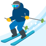 Skier on Google Noto Color Emoji Android 7.0