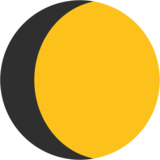 Waxing Gibbous Moon on Google Noto Color Emoji Android 7.0