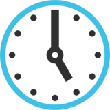 Five O’Clock on Google Noto Color Emoji Android 7.1