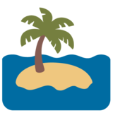 Desert Island on Google Noto Color Emoji Android 7.1