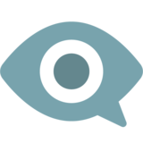 Eye in Speech Bubble on Google Noto Color Emoji Android 7.1