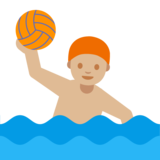 Man Playing Water Polo: Medium-Light Skin Tone on Google Noto Color Emoji Android 7.1