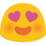 Smiling Face with Heart-Eyes on Google Noto Color Emoji Android 7.1
