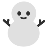 Snowman Without Snow on Google Noto Color Emoji Android 7.1