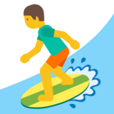 Person Surfing on Google Noto Color Emoji Android 7.1