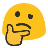 Thinking Face on Google Noto Color Emoji Android 7.1