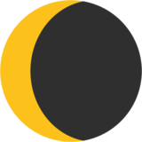 Waning Crescent Moon on Google Noto Color Emoji Android 7.1