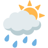 Sun Behind Rain Cloud on Google Noto Color Emoji Android 7.1
