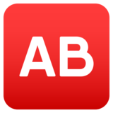 AB Button (Blood Type) on JoyPixels 5.5