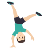 Man Cartwheeling: Light Skin Tone on JoyPixels 5.5