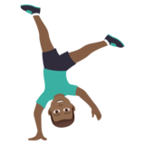 Man Cartwheeling: Medium-Dark Skin Tone on JoyPixels 5.5