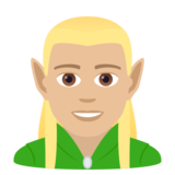 Man Elf: Medium-Light Skin Tone on JoyPixels 5.5