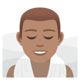 Man in Steamy Room: Medium Skin Tone on JoyPixels 5.5