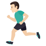 Man Running: Light Skin Tone on JoyPixels 5.5