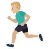 Man Running: Medium-Light Skin Tone on JoyPixels 5.5