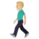 Man Walking: Medium-Light Skin Tone on JoyPixels 5.5