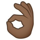 OK Hand: Medium-Dark Skin Tone on JoyPixels 5.5