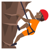 Person Climbing: Medium-Dark Skin Tone on JoyPixels 5.5