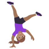 Woman Cartwheeling: Medium Skin Tone on JoyPixels 5.5