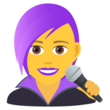 Woman Singer on JoyPixels 5.5