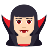 Woman Vampire: Light Skin Tone on JoyPixels 5.5