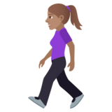 Woman Walking: Medium Skin Tone on JoyPixels 5.5