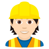 Construction Worker: Light Skin Tone on JoyPixels 6.0