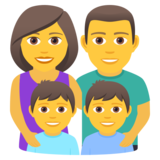 Family: Man, Woman, Boy, Boy on JoyPixels 6.0